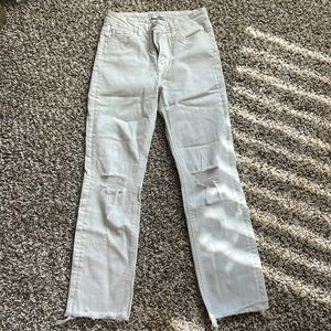 Vervet Straight Leg White Jeans
